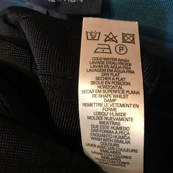 French Connection black/blues dress - Picture 5 of 5